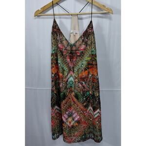 LAVENDER BROWN Made in USA Multicolor Dress Graphic Print Sleeveless Size XS